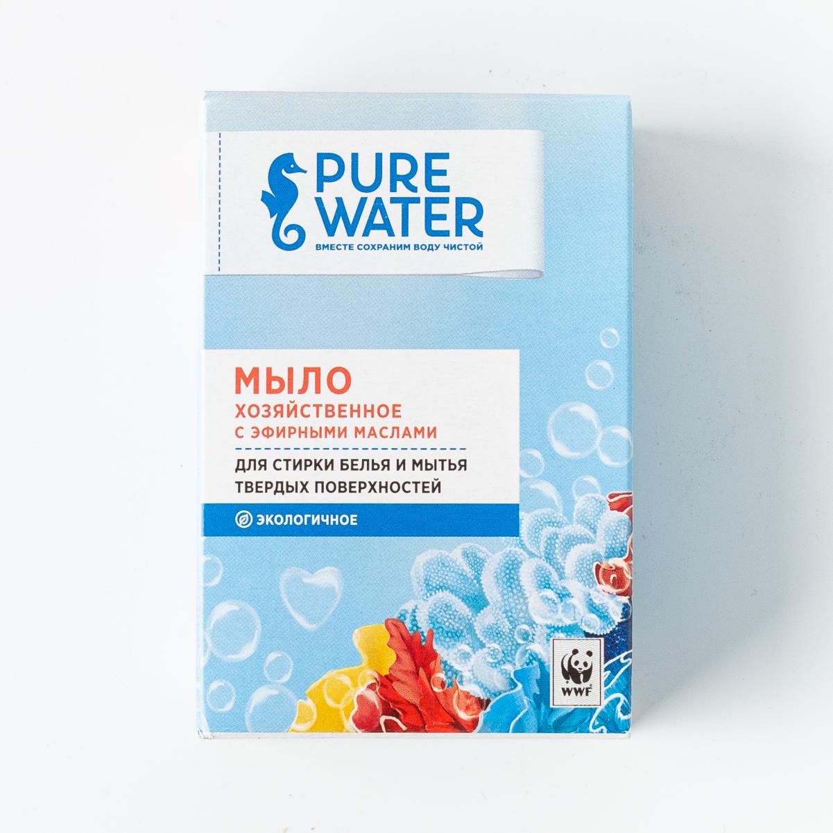 Мыло хозяйственное с эфирными маслами Pure Water ~ 175 г