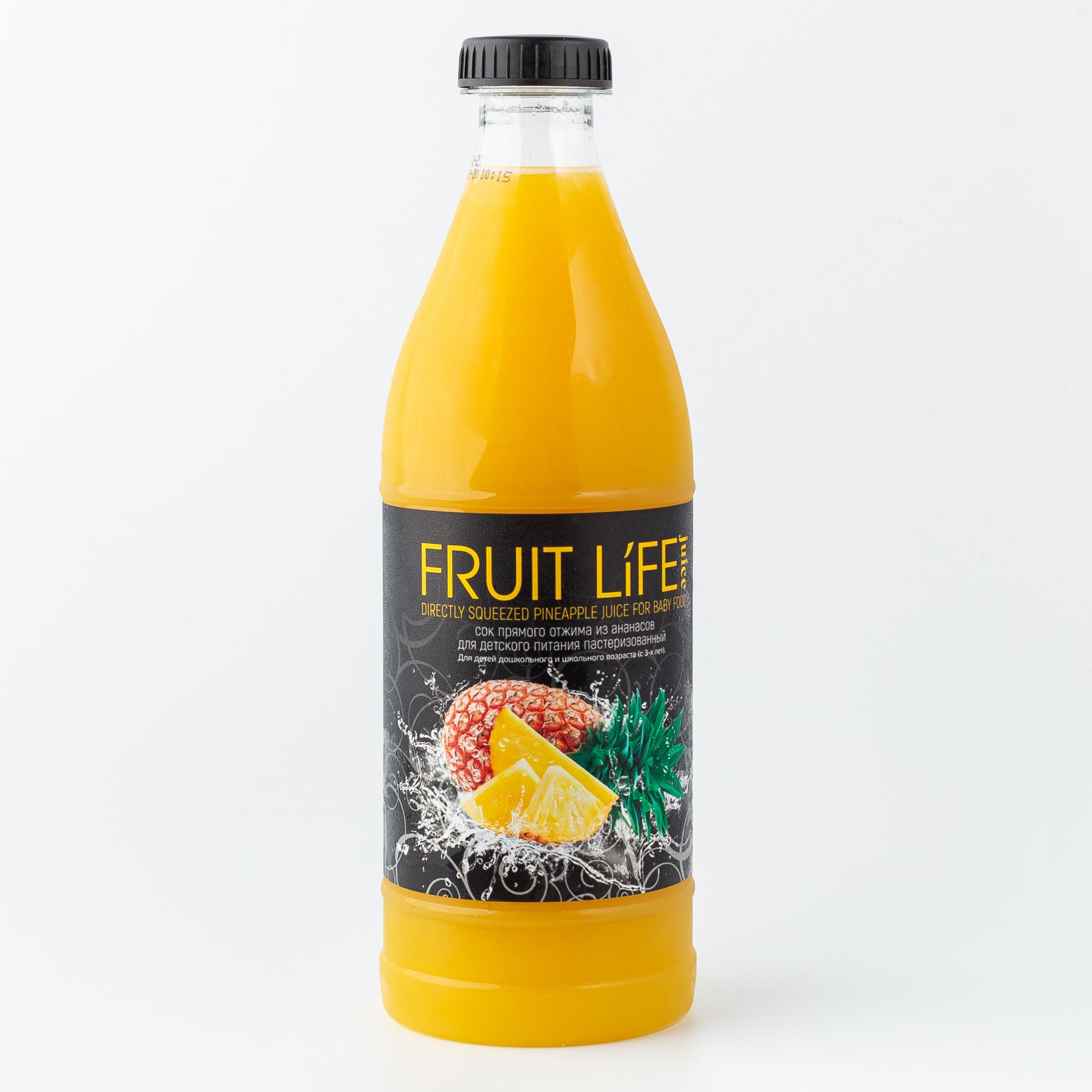 Ананасовый сок прямого отжима Fruit Life Juice - 900 мл